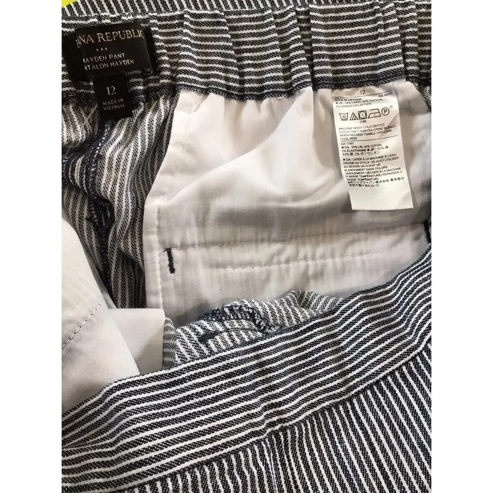 NWT❤️Banana Republic Hayden Striped pant sz12